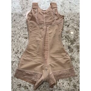 Cali curve Colombian Faja Short Guitar Shapewear Bodysuit Beige 6226 Womens L
